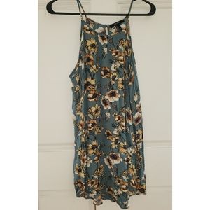 Forever 21 teal floral sundress